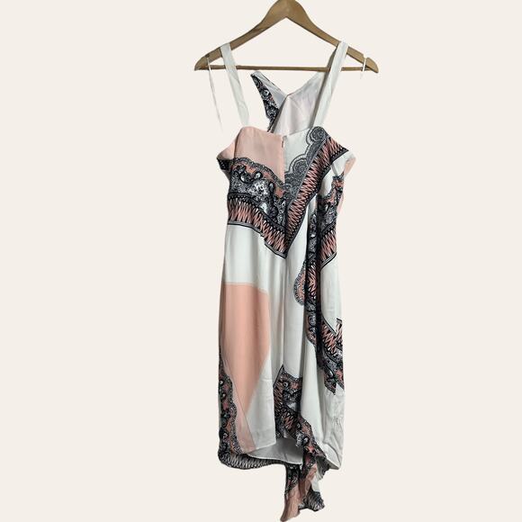 Reiss Hope Scarf Print Halter Wrap Dress Size 6 - Picture 12 of 13